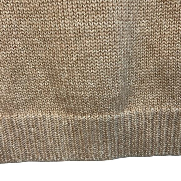INTERMIX Wool & Mohair Pullover Turtleneck | Peach w/ Sparkly Thread Size Small - Picture 7 of 11